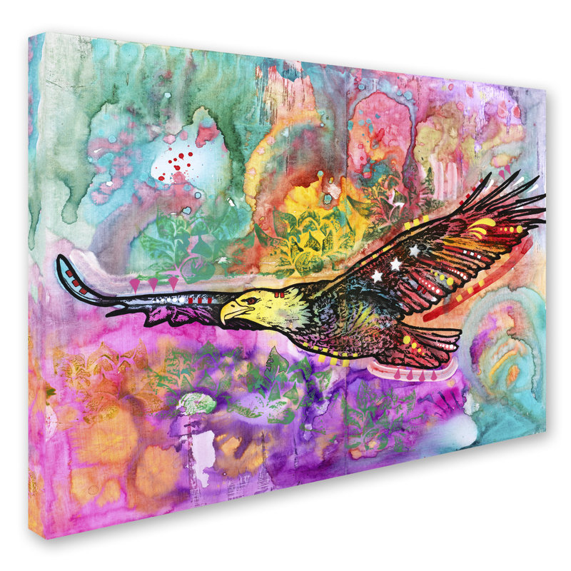 « eagle », impression, H 14 po x l 19 po x P 2 po, Toile tendue, Pas de tapis