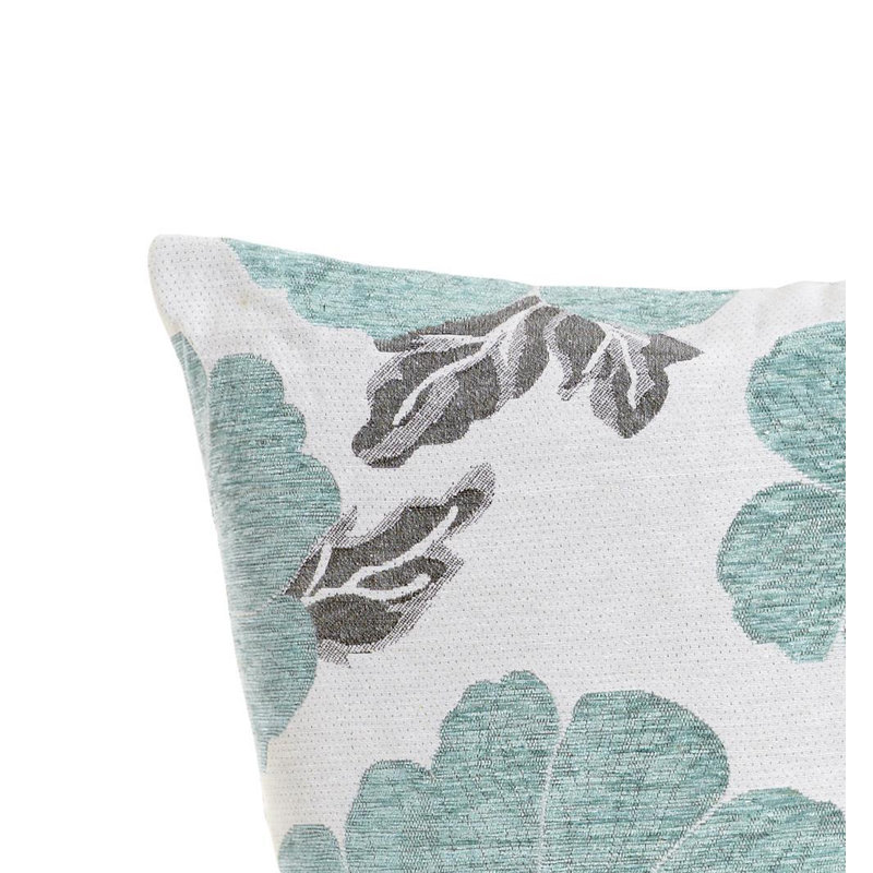 Darionte Floral Square Cushion, Duck Egg Blue/Silver/Grey