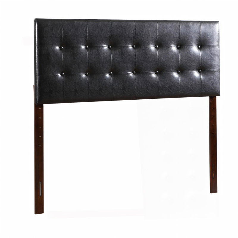 Stylish Upholstered Headboard For Bedrooms, Black, Queen