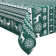 Waterproof Christmas Tablecloth – Durable mark Resistant Table Cover – Reindeer & Snowflake Print, Green, Easy Care – Ideal for Holiday Dining & Parties – 52"x52" Square – Green background (Germany)