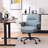Hickson Swivel Tilting Faux leather Upholstered office chair with Lumbar Support-1891602980