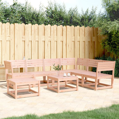 Vidaxl 7 Piece Garden Lounge Set Solid Wood Douglas