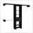Closet System, One Drawer, Three Metal Rods, Five Open Shelves, Black