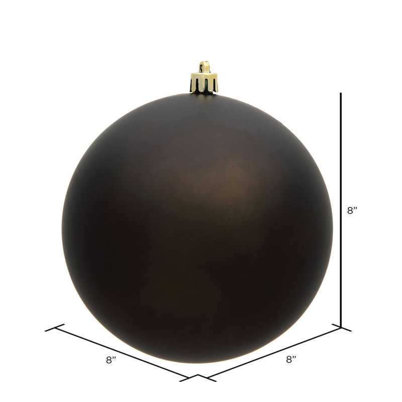 Ornement boule des Fêtes seulement, H 8 po x l 8 po x P 8 po, Bronze industriel