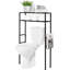 Rangement au-dessus de la toilette à 2 niveaux, tablettes de salle de bain en métal peu encombrantes, autoportant