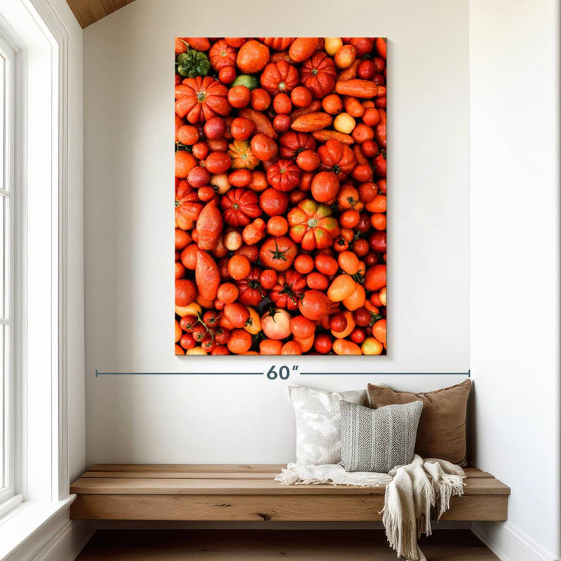 Yarlin Red And Orange Vegetables, 51" H x 34" W