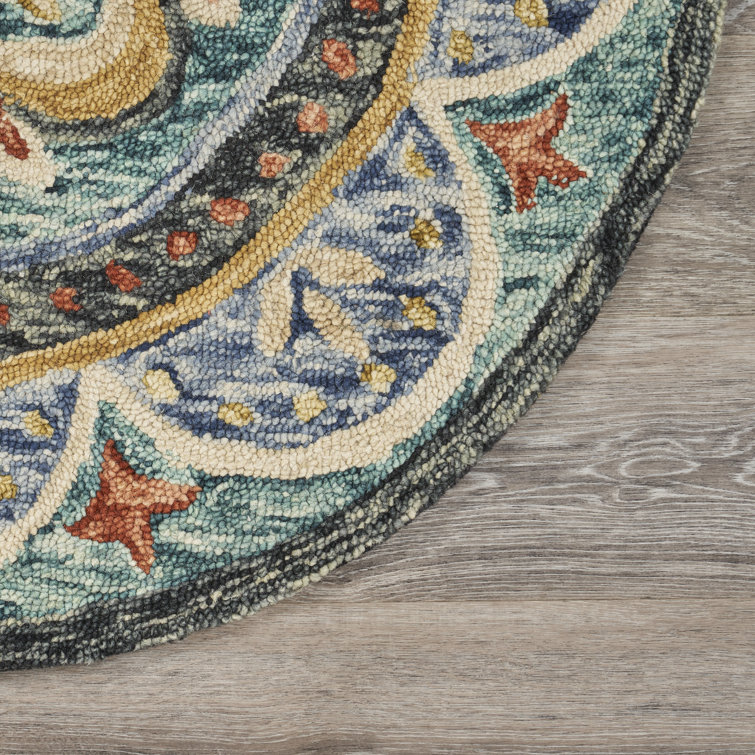 Padula Classic Floral Hand Tufted 100% Wool Area Rug