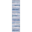 Tapis de couloir de couloir moderne abstrait, tapis de couloir de cuisine lavable 2X8 antidérapant, tapis de couloir imprimé bleu / gris / beige patiné pour vestibule de salle de bain de vestibule