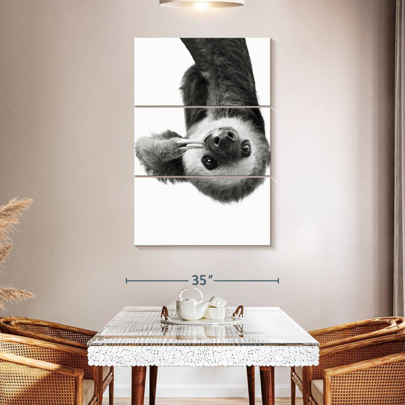 Brampt Sloth BW, 50'' H x 32'' W