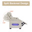 Canapé inclinable électrique en cuir 85,5 po avec table rabattable et 2 porte-gobelets-1332646425