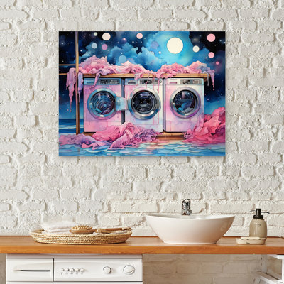 «Rose Laundry Machine Escapade 4», art mural