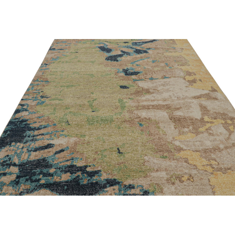 Distressed Homage Abstract Area Rug, Rectangle 6' x 9'