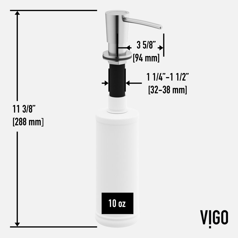 10 oz. Kitchen Soap Dispenser, Stainless Steel