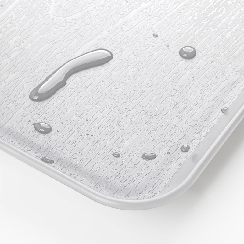 2 plateaux de service blancs avec poignées 2 pièces, repose-pieds rectangulaire en plastique multi-usage antidérapant pour restaurant, fêtes, table basse, cuisine