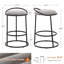 Tabouret de comptoir à dossier bas Kynsley-131132915