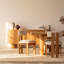 Buffet Haven de 78 po avec coins arrondis et armoire de rangement moderne naturel-1578961347