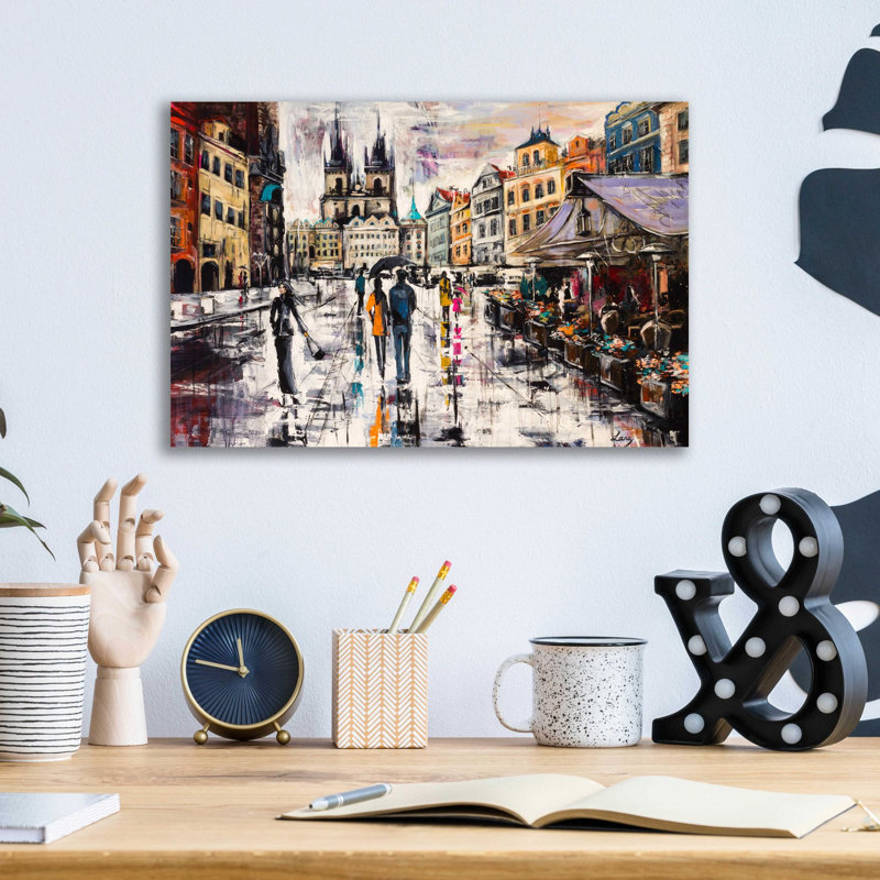 «Prague Staromestka», art mural en verre acrylique, L 16 po x H 12 po