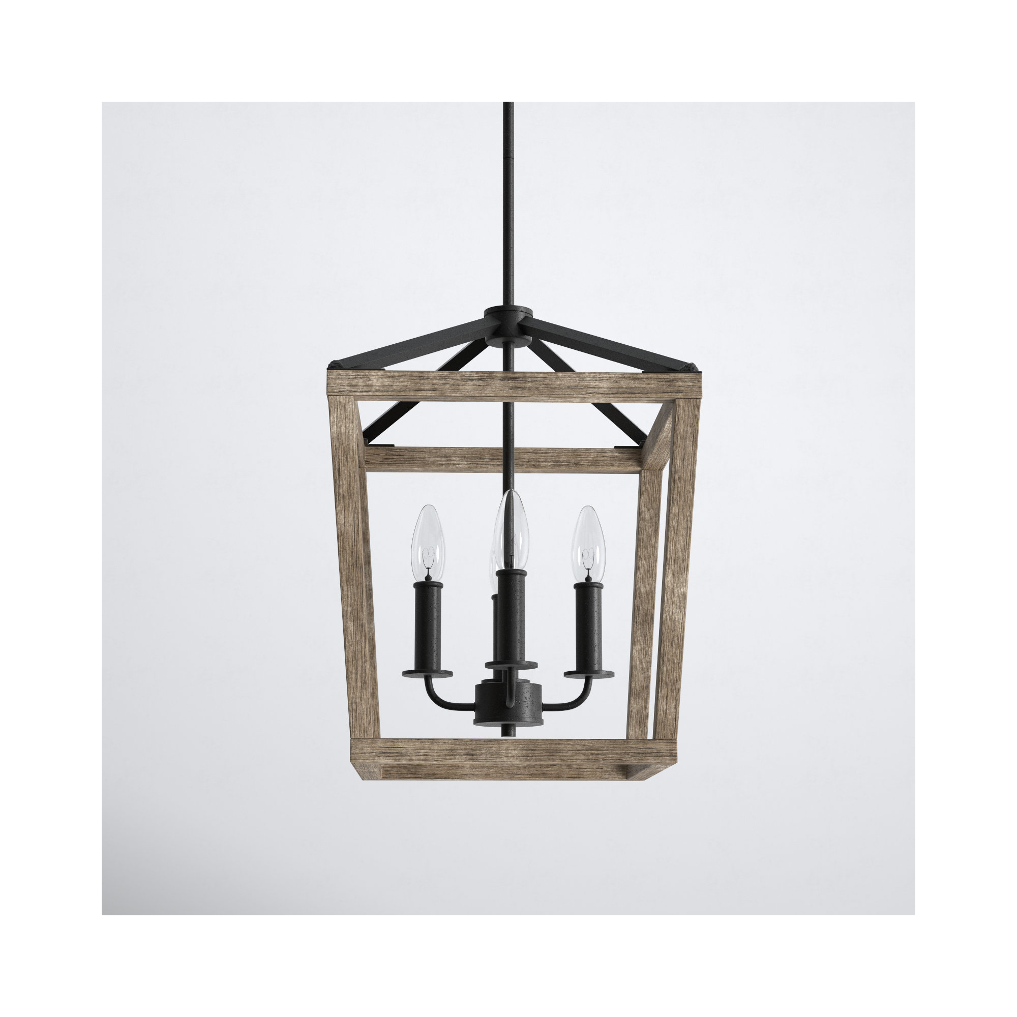 Icarus 4 - Light Lantern Geometric Chandelier, 84.25" H x 18" W x 18" D
