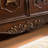 Vintage Carved And Painted Three-Door Shoe Cabinet 18 Pair Shoe Storage Cabinet