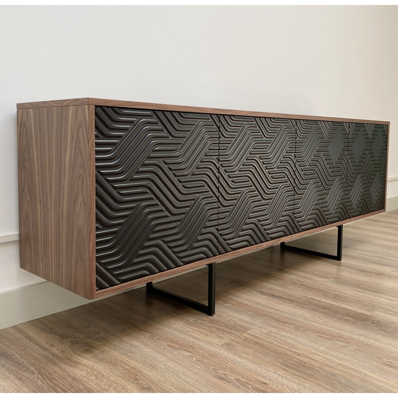 Largo 204cm Sideboard, Black/Walnut