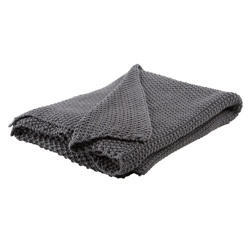Ethan Throw Blanket, Dark Grey