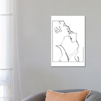 Kiss Her Goodnight by Kiki C Landon - Wrapped Canvas Print