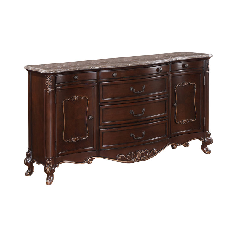Constantine 6-Drawer Solid Wood Server, Cherry