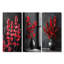 Rouge, noir, eucalyptus romantique I - Collection d'art mural eucalyptus-435947886-435947884-435947891