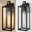 (Ampoules incluses) Appliques murales de lanterne d'extérieur Dusk to Dawn imperméables pour porte de porche-1117348481