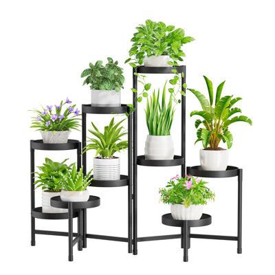 9 Tier Metal Plant Stand for Indoor Outdoor by Arlmont & Co.