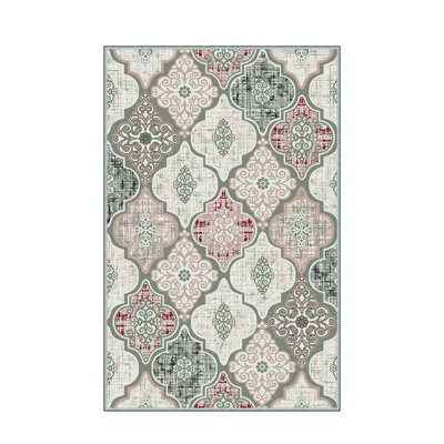 Tapis d'entrée antibactérien | 100% polyester, velours de 0,4 po de hauteur, envers en feutre de PVC antidérapant | Lavable à la machine, impression numérique 3D | Durable et élégant pour le vestibule, le salon ou la chambre à coucher