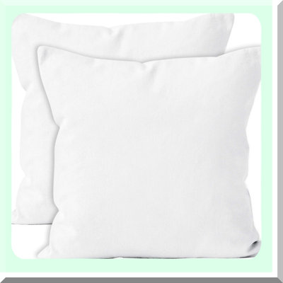 Sublimation White Pillow Cover Pack - DIY Blank Cushion Cases - Invisible Zipper - Polyester Twill - Painting & Printing - Set of 10
