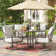 Dester Round 4 - Person Dining Set with 4 Swivel&Rocking Chair and Cushions