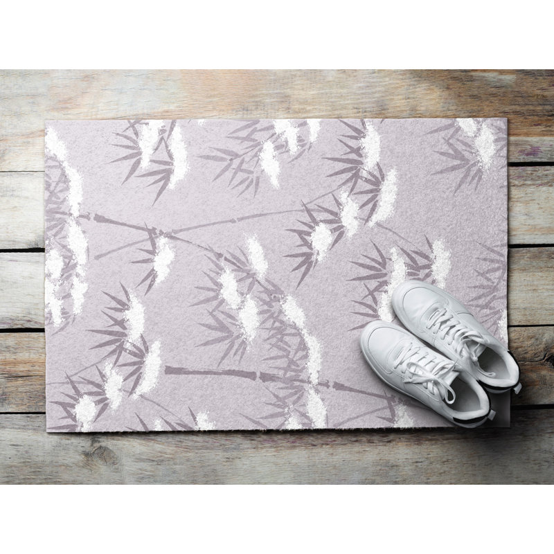 Non-Slip Floral Outdoor Doormat