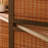 5 Panels Brown Solid Wood Folding Room Divider