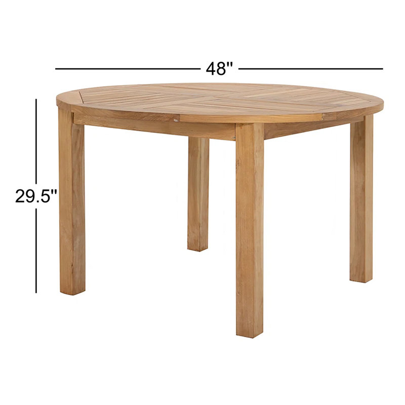 Truro Outdoor Round Teak Dining Table