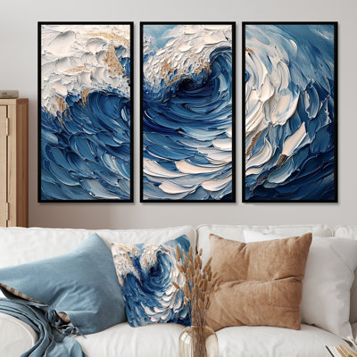 Daijanay - Ensemble d'art mural vagues côtières