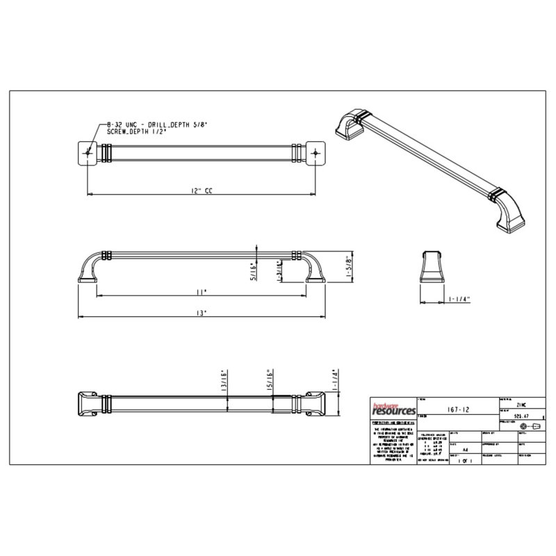 Ella Bar Pull, Satin Nickel, 6 5/16