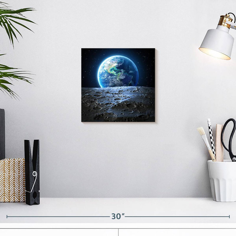 Oberle Earth From Moon, 10" H x 10" W