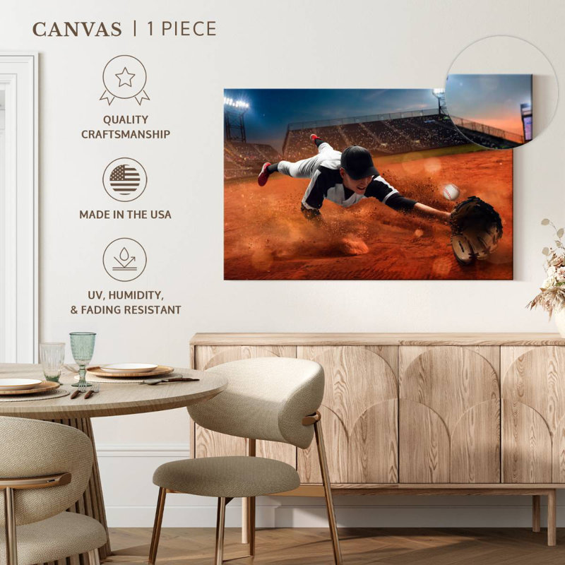 Baseball Game Catch, 34" H x 51" W