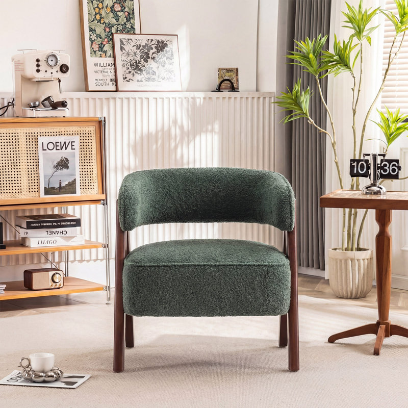 Fauteuil à oreilles Jaytin, Vert foncé
