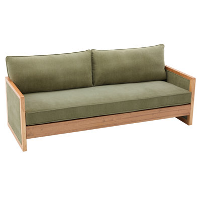 Modern Three-Seater Sofa 77.8" Sofa Couch Chenille Upholstery Sofa For Living Room