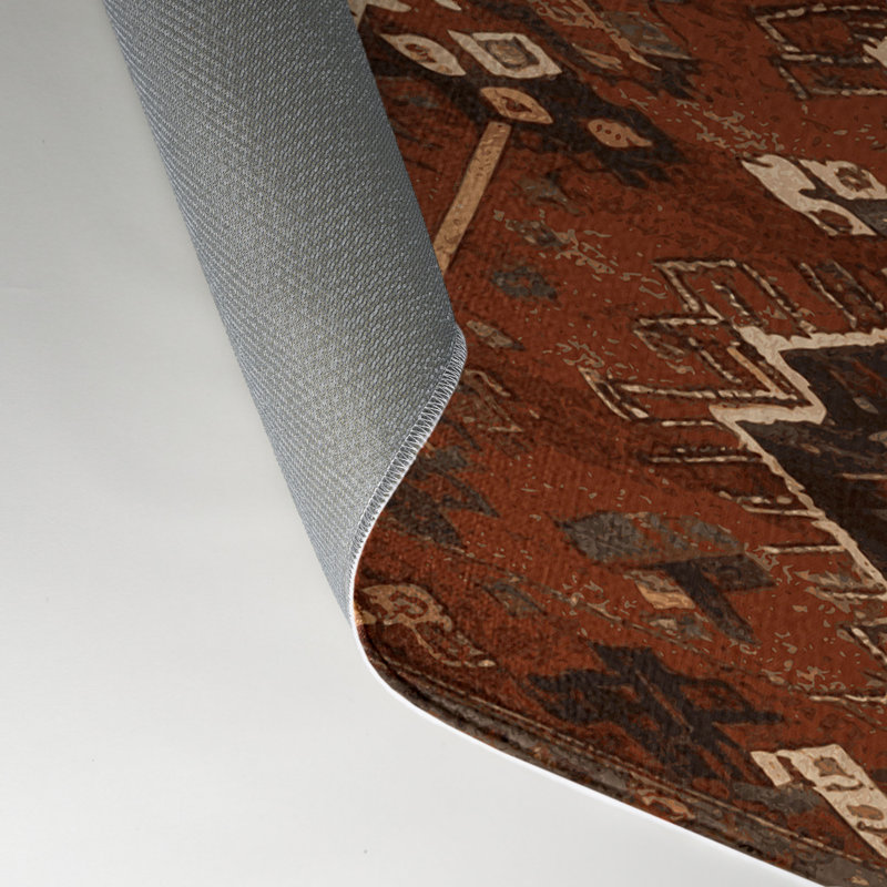 Tapis turc intérieur et extérieur brun, Rectangle 5 pi x 7 pi