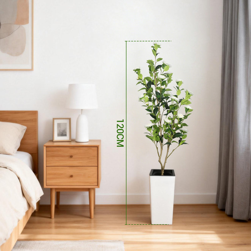 Faux Plant, White 120CM