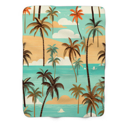 Exotic Bliss - Couverture sherpa de qualité supérieure 1 pièce