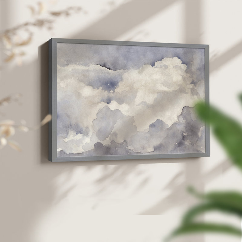 «Clouds in Neutral I», reproduction encadrée, H 16 po x l 20 po, Gris