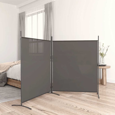 Cloison 2 cloisons pliantes en tissu 137 x 70,9 po Anthracite