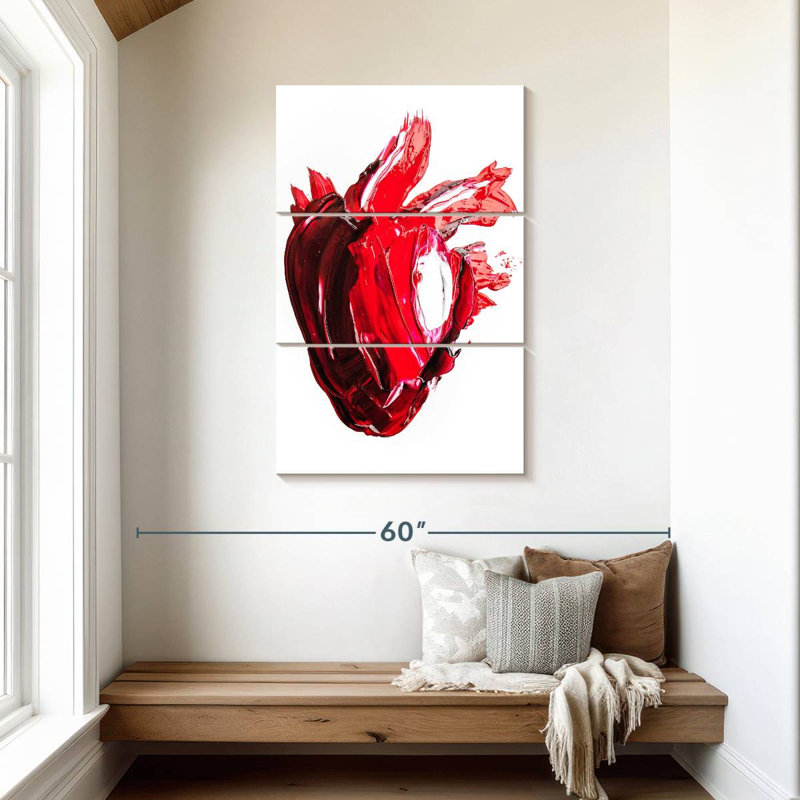 Kelan Abstract Human Heart, 45" H x 28" W