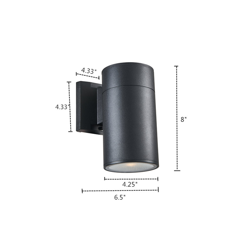 Rudolph LED Wall Light, 8" H x 4.25" W x 6.5" D