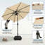 Parasol de marché 10 pi avec base et bouton poussoir inclinable 10 pi-108840666
